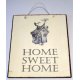 Home sweet home χειροποίητο πινακάκι 20x25 εκ
