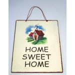 Ρετρό πίνακας χειροποίητος home sweet home 20x25 εκ