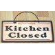 Vintage χειροποίητο πινακάκι kitchen closed 26x13 εκ
