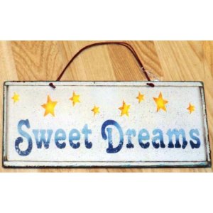 Vintage χειροποίητο πινακάκι sweet dreams 26x13 εκ