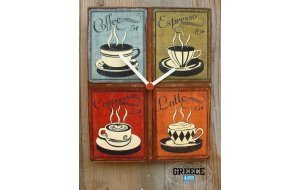 Coffee menu vintage ρολόι τοίχου χειροποίητο