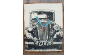 Old car ρολόι τοίχου χειροποίητο ξύλινο
