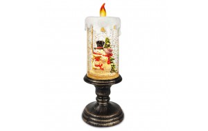 Χριστουγεννιάτικο διακοσμητικό κερί με μουσική και φως 10x29 εκ