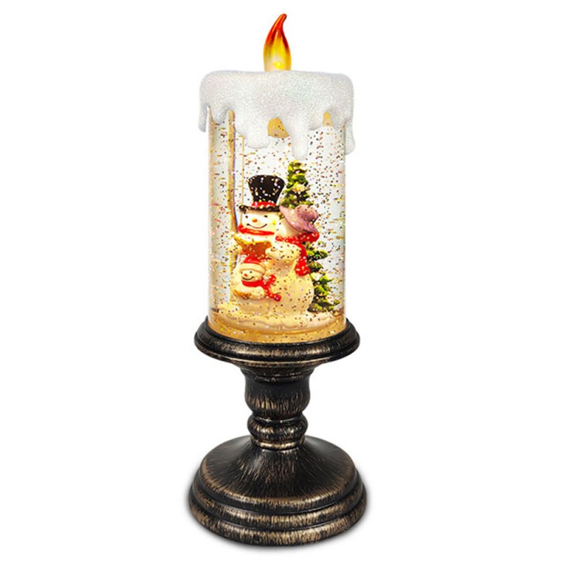 Χριστουγεννιάτικο διακοσμητικό κερί με φως 10x29 εκ