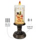 Χριστουγεννιάτικο διακοσμητικό κερί με φως 10x29 εκ