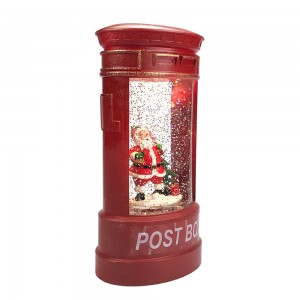 Γραμμματοκιβώτιο χριστουγεννιάτικο κόκκινο με μουσική και φώς 11.6x23 εκ