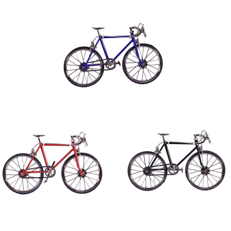 Μεταλλικό διακοσμητικό ποδήλατο μινιατούρα σε τρία χρώματα 20 εκ