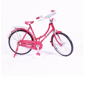 Μεταλλικό διακοσμητικό ποδήλατο αθλητικό μινιατούρα ροζ 18 εκ