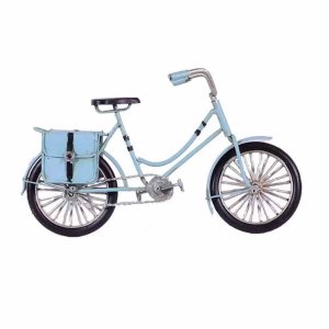 Vintage διακοσμητικό ποδήλατο σε γαλάζιο χρώμα 23x8x14 εκ