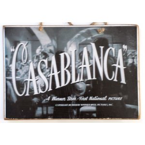 Casablanca ρετρό πίνακας χειροποίητος  30x21 εκ