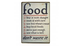 Vintage ξύλινο χειροποίητο πινακάκι κανόνες φαγητού
