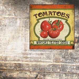 Ντομάτες vintage ξύλινο χειροποίητο πινακάκι