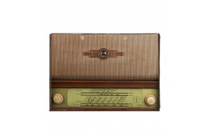 Ξύλινο Χειροποίητο Πινακάκι παλιό ραδιόφωνο 20x30 εκ