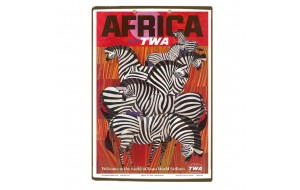 Africa Twa ζέβρες vintage ξύλινο χειροποίητο πινακάκι