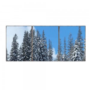 Χιονισμένο δάσος τρίπτυχος πίνακας χειροποίητος