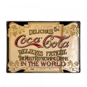 Coca Cola vintage ξύλινο χειροποίητο πινακάκι