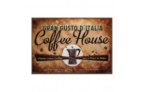 Coffee house vintage ξύλινο χειροποίητο πινακάκι