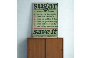 Vintage Πίνακας Χειροποίητος - Sugar Save It  20x30εκ