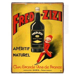 Vintage ξύλινος πίνακας Fred Zizi