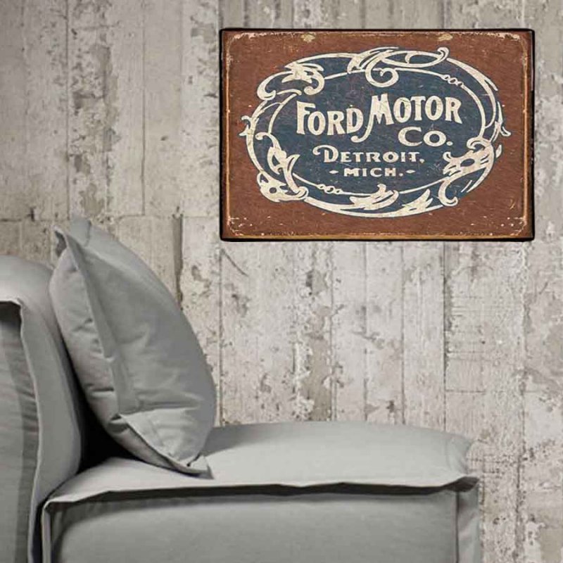 Vintage πίνακας χειροποίητος διαφήμιση Ford