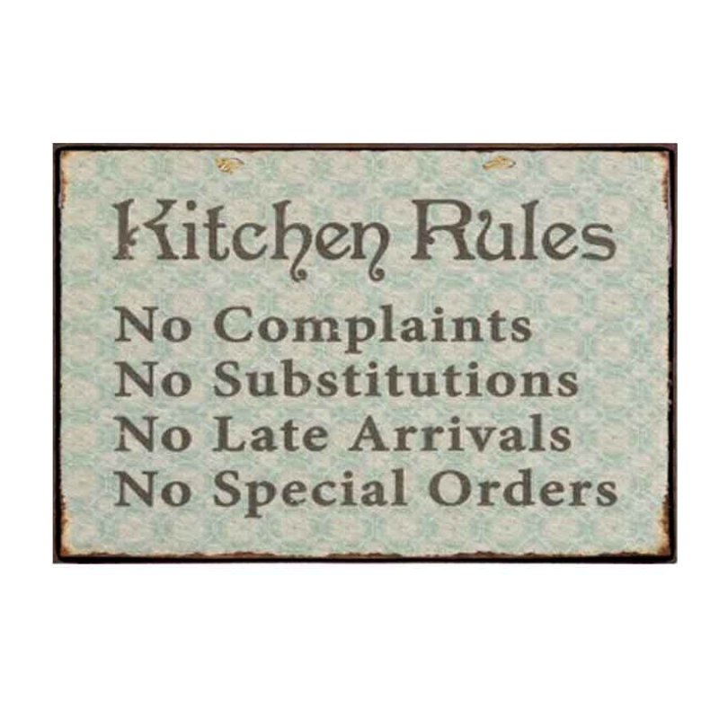 Vintage πίνακας χειροποίητος kitchen rules