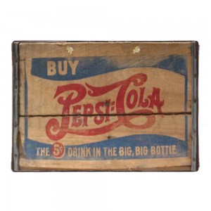 Pepsi Cola vintage ξύλινο χειροποίητο πινακάκι