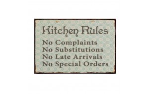 Vintage πίνακας χειροποίητος kitchen rules