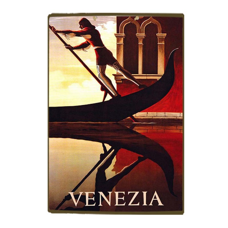Vintage ξύλινο χειροποίητο πινακάκι Venezia