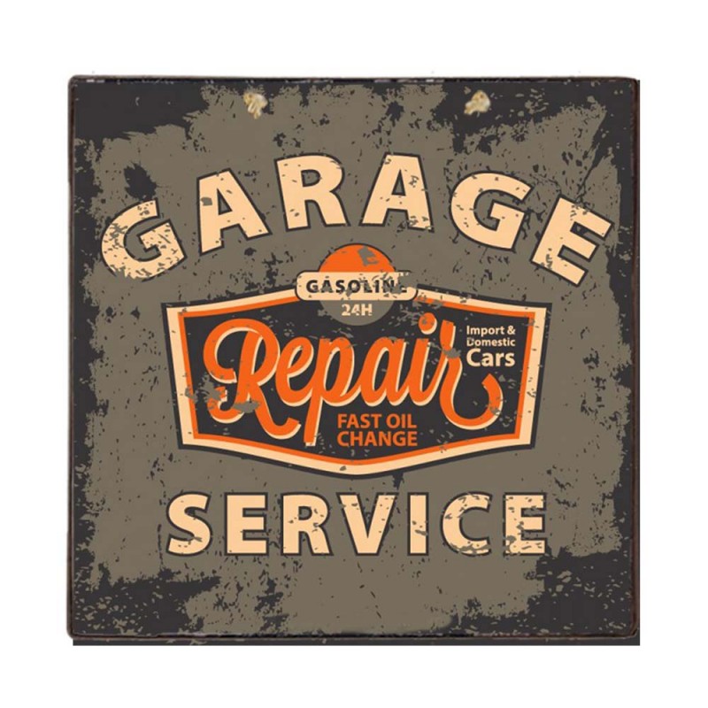 Ξύλινο χειροποίητο πινακάκι garage service