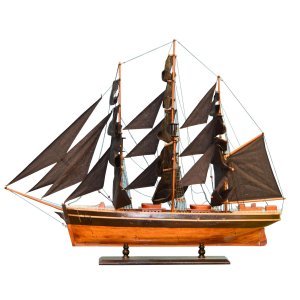 Ιστιοφόρο καράβι διακοσμητικό με μαύρα πανιά 105 εκ
