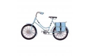 Vintage διακοσμητικό ποδήλατο σε γαλάζιο χρώμα 23x8x14 εκ