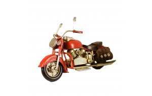 Harley Moto Κόκκινη - Vintage Μεταλλική Μινιατούρα 15 εκ