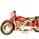 Μεταλλική vintage μοτοσυκλέτα διακοσμητική αγωνιστική κόκκινη 28x14 εκ