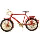 Ρετρό διακοσμητικό μεταλλικό ποδήλατο κόκκινο 6x13x23 εκ