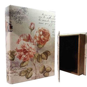 Διακοσμητικό κουτί με τριαντάφυλλα σε σχήμα βιβ&lambd