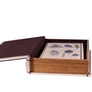 Κουτιά αποθήκευσης σε σχήμα βιβλίου με φύλλα σ&eps