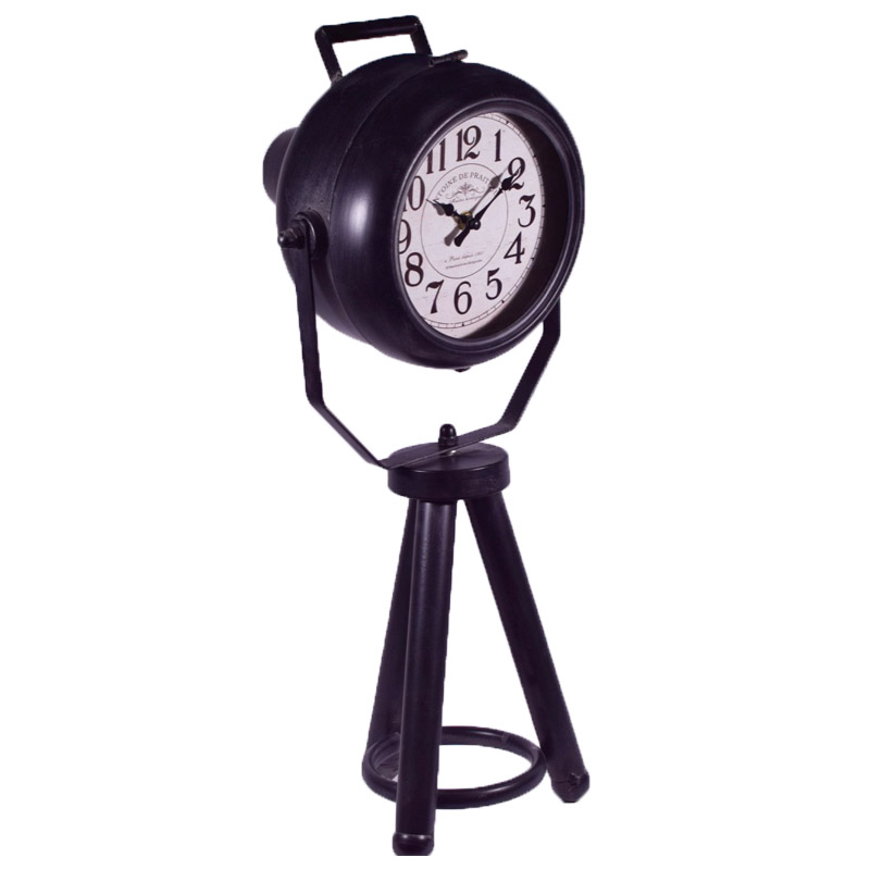 Vintage μεταλλικό ρολόι σε σχήμα προβολέα 26x23x55 εκ
