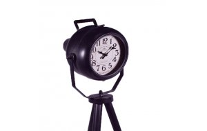 Vintage μεταλλικό ρολόι σε σχήμα προβολέα 26x23x55 εκ