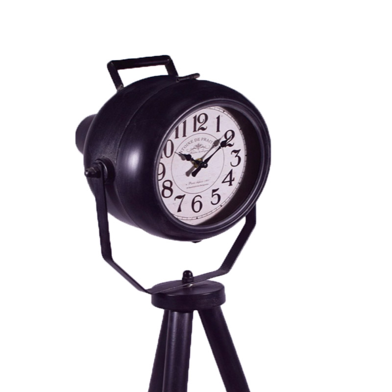 Vintage μεταλλικό ρολόι σε σχήμα προβολέα 26x23x55 εκ