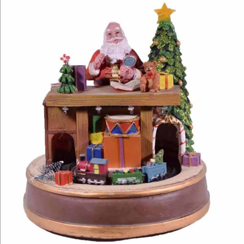 'Αγιος Βασίλης στο Γραφείο Χριστουγεννιάτικο διακοσμητικό 23x17x20 εκ