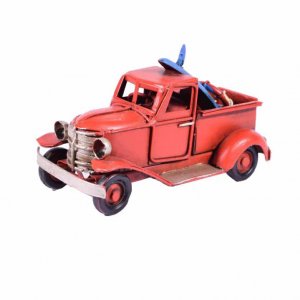 Διακοσμητικό vintage φορτηγάκι κόκκινο 11x5x7 εκ