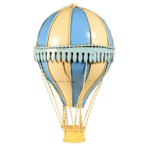 Μεταλλικό διακοσμητικό αερόστατο σιέλ με εκρού 20