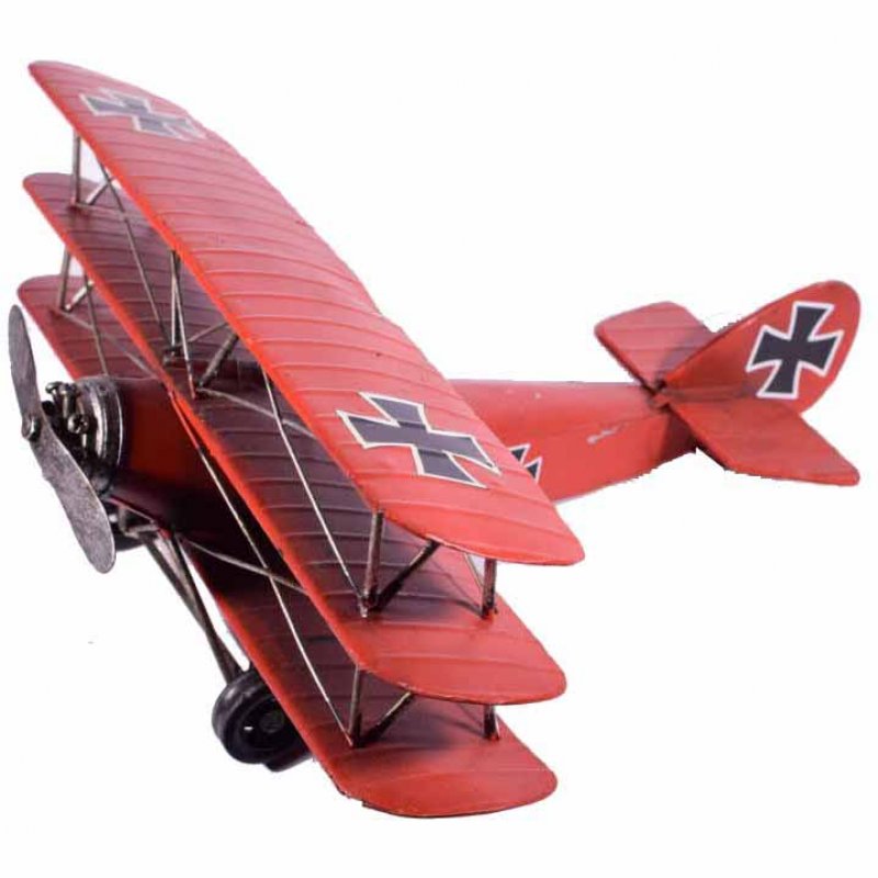 Αεροπλάνο κόκκινο μεταλλικό διακοσμητικό 35x33x15 εκ