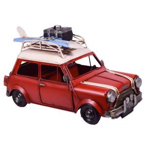 Διακοσμητικό mini σε κόκκινο χρώμα με surf 29x16x16 εκ