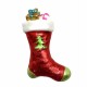 Χριστουγεννιάτικη κάλτσα πολυεστερική  σετ 2 τεμ 4x2x10 εκ