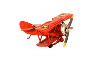 Διακοσμητικό αεροπλανάκι σε κόκκινο χρώμα 6x7x3 εκ