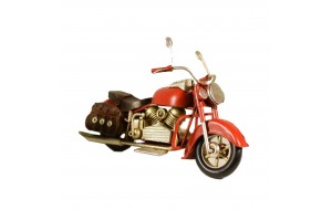 Harley Moto κόκκινη vintage μεταλλική μινιατούρα 15 εκ