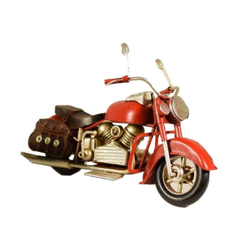 Harley Moto κόκκινη vintage μεταλλική μινιατούρα 15 εκ