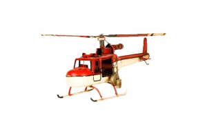 Vintage Mεταλλικό διακοσμητικό - Πυροσβεστικό ελικόπτερο
