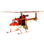 Vintage μεταλλικό διακοσμητικό πυροσβεστικό ελικόπτερο 35x11x16 εκ